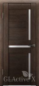 Межкомнатная дверь Атум 16, 900*2000, Венге, ВФД, (стекло белый сатинат)