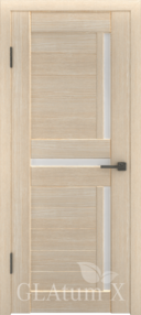 Межкомнатная дверь GLAtum X16, 800*2000, Капучино, ВФД, (стекло белый сатинат)