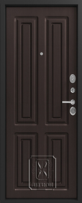 Входная дверь L-5, серый блеск-венге, 960*2050 (Л), в комплекте с замком, Легион (Акция)
