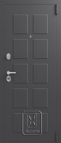 Входная дверь L-5, серый блеск-венге, 960*2050 (Л), в комплекте с замком, Легион (Акция)