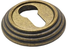 Накладка на цилиндр круглая, SC V001 , бронза состаренная, ADDEN BAU, AGED BRONZE