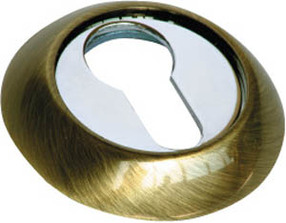 Накладка на цилиндр круглая, под евроцилиндр  CL B, бронза античная, ARCHIE, ANT.BRONZA