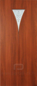 Межкомнатная дверь С4 (О/Х), 900*2000, Итальянский орех, Verda, (стекло матированное с фьюзингом)