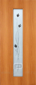 Межкомнатная дверь С17(Ф), 600*2000, Миланский орех, Verda, (стекло матовое ромб)