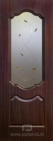 Межкомнатная дверь Канадка, 600*2000, Венге, AIRON, (стекло матовое ромб)