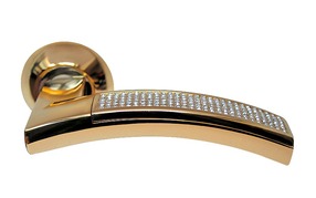 Ручка раздельная, 132, золото/кристаллы, Sillur, P.GOLD/CRYSTAL