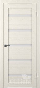 Межкомнатная дверь GL Light 7, 900*2000, Дуб латте, ВФД, (стекло белый сатинат)