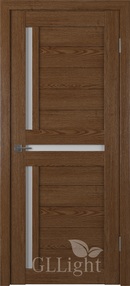 Межкомнатная дверь GL Light 16, 900*2000, Дуб корица, ВФД, (стекло белый сатинат)