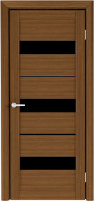 Межкомнатная дверь Тренд Т-7, 800*2000, Тик, Albero, (стекло черное)