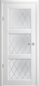 Межкомнатная дверь Эрмитаж-3, 900*2200, Белый, Albero, (стекло матовое ромб)