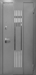 Входная дверь МЕДЕЯ-321 (М5), букле серый-филадельфия грей, 860*2050 (Л), Зеркало, в ком-те с замком, Ретвизан