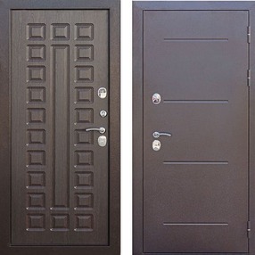 Входная дверь ISOTERMA 11см, медь-венге, 860*2050 (Л), в комплекте с замком