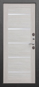 Стальная дверь, ISOTERMA 11см, серебро-лиственница беж, 860*2050 (Л), царга, в комплекте с замком, Ferroni