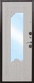 Стальная дверь, Ampir, медь-белый ясень, 960*2050 (Л), в комплекте с замком, Ferroni