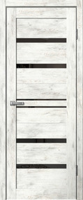 Межкомнатная дверь В1, 900*2000, Ель альпийская, ЗПК, (стекло черное)