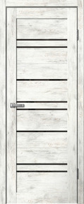 Межкомнатная дверь В2, 600*2000, Ель альпийская, ЗПК, (стекло черное)