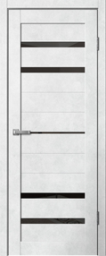 Межкомнатная дверь В3, 800*2000, Бетон светлый, ЗПК, (стекло черное)