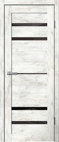 Межкомнатная дверь В3, 600*2000, Ель альпийская, ЗПК, (стекло черное)