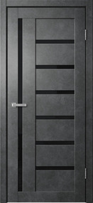 Межкомнатная дверь В4, 700*2000, Бетон темный, ЗПК, (стекло черное)