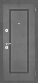 Входная дверь TRUST ECO 189/189, бетон темный-бетон серый, 860*2050 (Пр), в комплекте с замком, Мастино