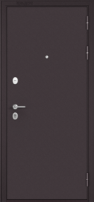 Стальная дверь, TRUST MASS 136, букле шоколад-ларче шоколад, 860*2050 (Л), в комплекте с замком, Бульдорс