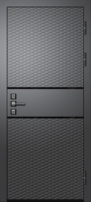 Стальная дверь, ОРФЕЙ-511, графит-софт айс, 960*2050 (Л), в комплекте с замком