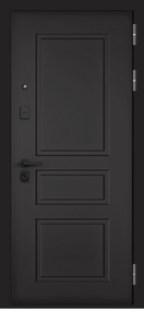 Стальная дверь, CITY PRIME 2/2, графит софт-антрацит букле-белый софт, 960*2050 (Пр), в комплекте с замком, Мастино