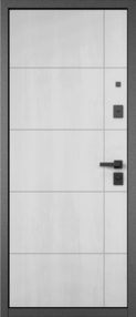 Стальная дверь, CITY PRIME 193, антрацит букле -дуб шале белый, 960*2050 (Пр), в комплекте с замком, Мастино