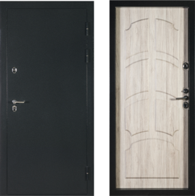 Стальная дверь, Цефей 1 Термо, букле черный-дуб полярный, 960*2050 (Л), 194(СБ), в комплекте с замком, Алмаз