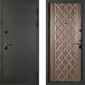 Стальная дверь, ЦИРКОН NEW, черный шелк-палисандр №144, 880*2050 (Пр), в комплекте с замком, Алмаз