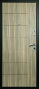 Стальная дверь, Топаз 2, черный шелк-холст серый, 960*2050 (Пр), в комплекте с замком, Алмаз