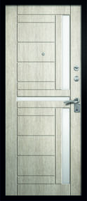 Стальная дверь, Талисман, черный шелк-лиственница белая, 960*2050 (Пр), в комплекте с замком, Алмаз
