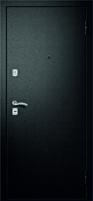Стальная дверь, Яшма, металлик черный-металлик черный, 880*2050 (Пр), в комплекте с замком, Алмаз