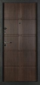 Стальная дверь, Алмаз 100, черный шелк-венге, 960*2050 (Л), в комплекте с замком, Алмаз