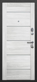 Входная дверь 7,5 см Гарда Серебро Царга, серебро-астана милки, 860*2050 (Л), в комплекте с замком, Ferroni