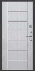 Стальная дверь, 7,5 см Гарда Серебро Царга, серебро-астана милки, 960*2050 (Пр), в комплекте с замком, Ferroni