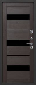 Стальная дверь, 7,5 Гарда МУАР Царга, муар-темный кипарис, 960*2050 (Л), в комплекте с замком, Ferroni