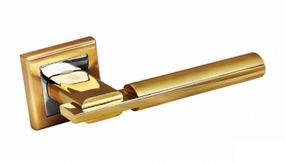 Ручка раздельная, A-294, золото матовое/золото, Palidore, SB/PB, (Алюм)