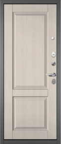 Стальная дверь, ТРАСТ МАСС 1, букле антрацит-ларче бьянко, 960*2050 (Л), в ком-те с замком, Мастино