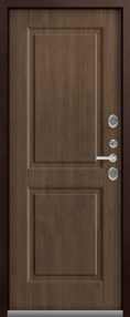 Стальная дверь, Т-4, шоколад муар-миндаль, 860*2050 (Л), нерж.порог, в комплекте с замком, Центурион