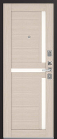 Стальная дверь, LUX-3, черный муар-лиственница светлая, 860*2050 (Л), в комплекте с замком, Центурион