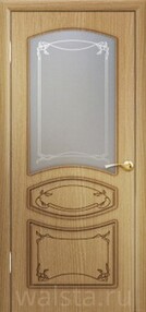Межкомнатная дверь Версаль-1, 600*2000, Дуб, Walsta, (стекло художественное)