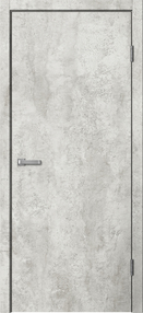 Межкомнатная дверь ДПГ, 800*2000, Цемент светлый, ЗПК (глухая), Черная кромка