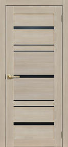 Межкомнатная дверь L13, 600*2000, Ясень , FLYDOORS, (стекло черное)
