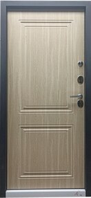 Стальная дверь, Эталон Термо-2, черный муар-венге светлый, 860*2050 (Пр), терморазрыв, в комплекте с замком, Эталон
