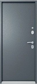 Стальная дверь, Эталон Термо-1, графит муар-графит муар, 860*2050 (Пр), терморазрыв, в комплекте с замком, Эталон