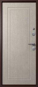 Стальная дверь, Эталон Термо-6, медь-астана эш уайт, 960*2050 (Пр), терморазрыв, в комплекте с замком, Эталон