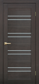 Межкомнатная дверь L11, 600*2000, Венге 3Д, FLYDOORS, (стекло матовое)