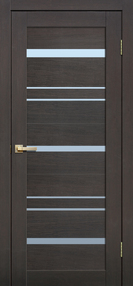 Межкомнатная дверь L13, 900*2000, Венге 3Д, FLYDOORS, (стекло матовое)