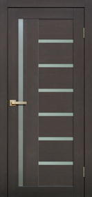 Межкомнатная дверь L17, 700*2000, Венге 3Д, FLYDOORS, (стекло матовое)